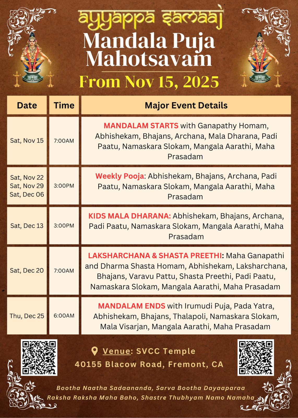 Mandala Mahotsavam 2025